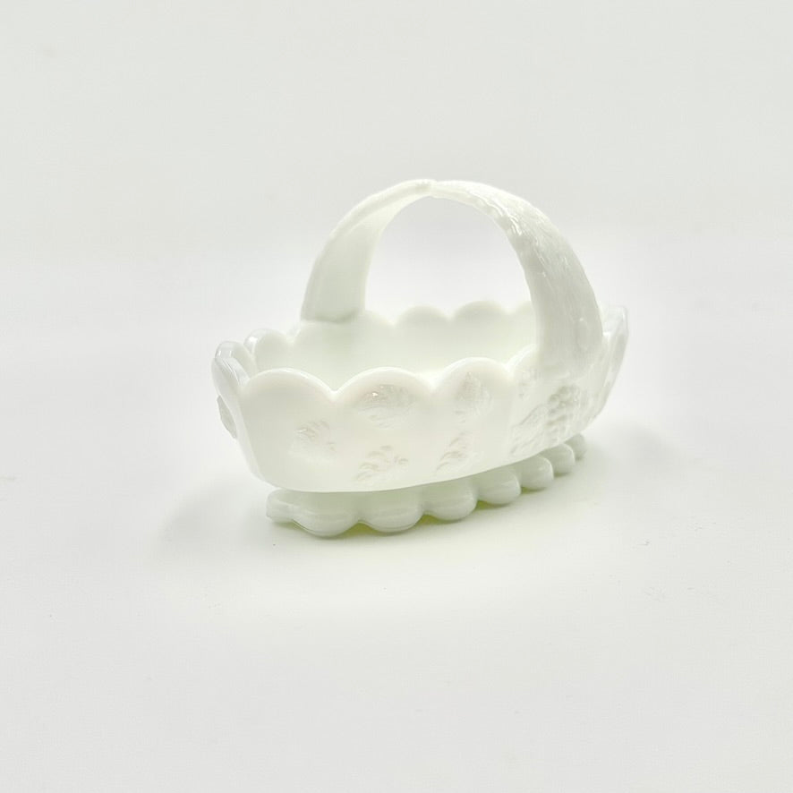 Westmoreland Milk Glass Split Handle Basket