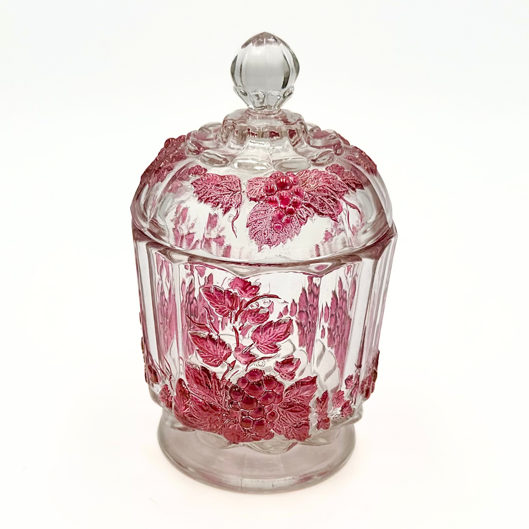 Westmoreland Ruby Flashed Paneled Grape Glass 14-Piece Set
