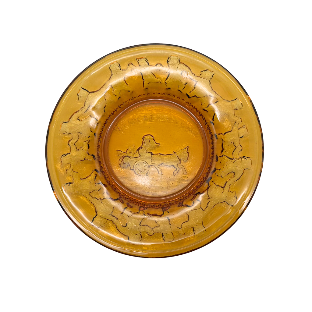Indiana Glass co Tiara Amber Nursery Rhyme Children’s Dish Set, 6 Pieces