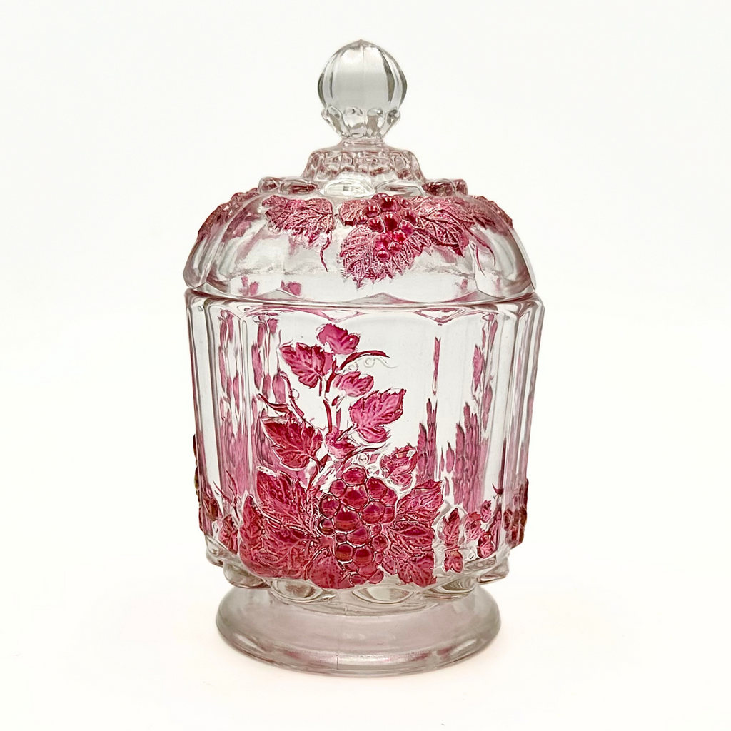 Westmoreland Ruby Flashed Paneled Grape Glass 14-Piece Set