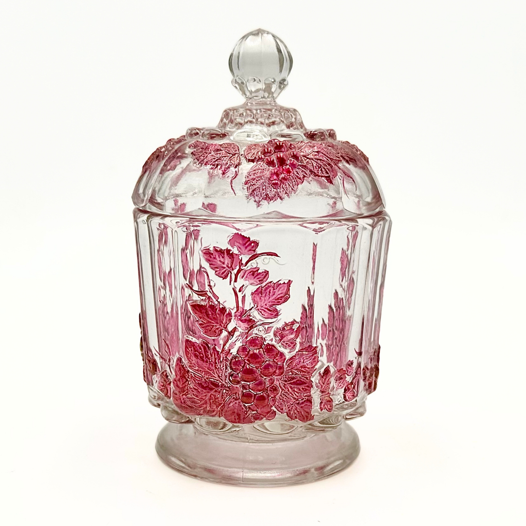 Westmoreland Ruby Flashed Paneled Grape Glass 14-Piece Set