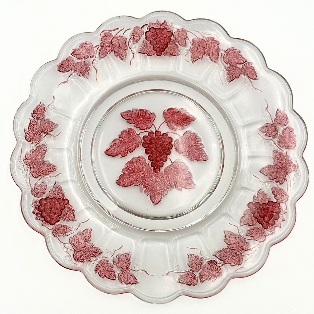 Westmoreland Ruby Flashed Paneled Grape Glass 14-Piece Set