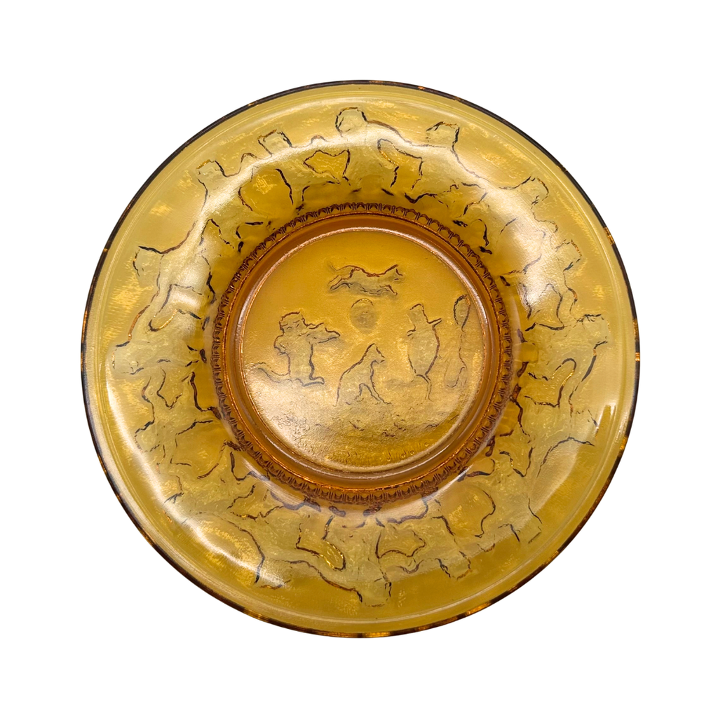 Indiana Glass co Tiara Amber Nursery Rhyme Children’s Dish Set, 6 Pieces