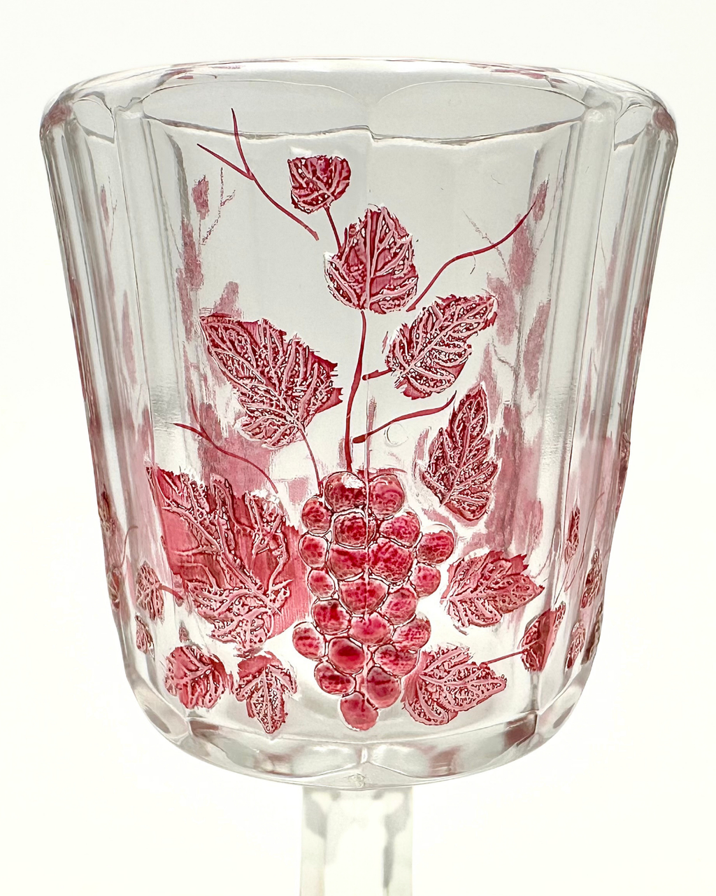 Westmoreland Ruby Flashed Paneled Grape Glass 14-Piece Set