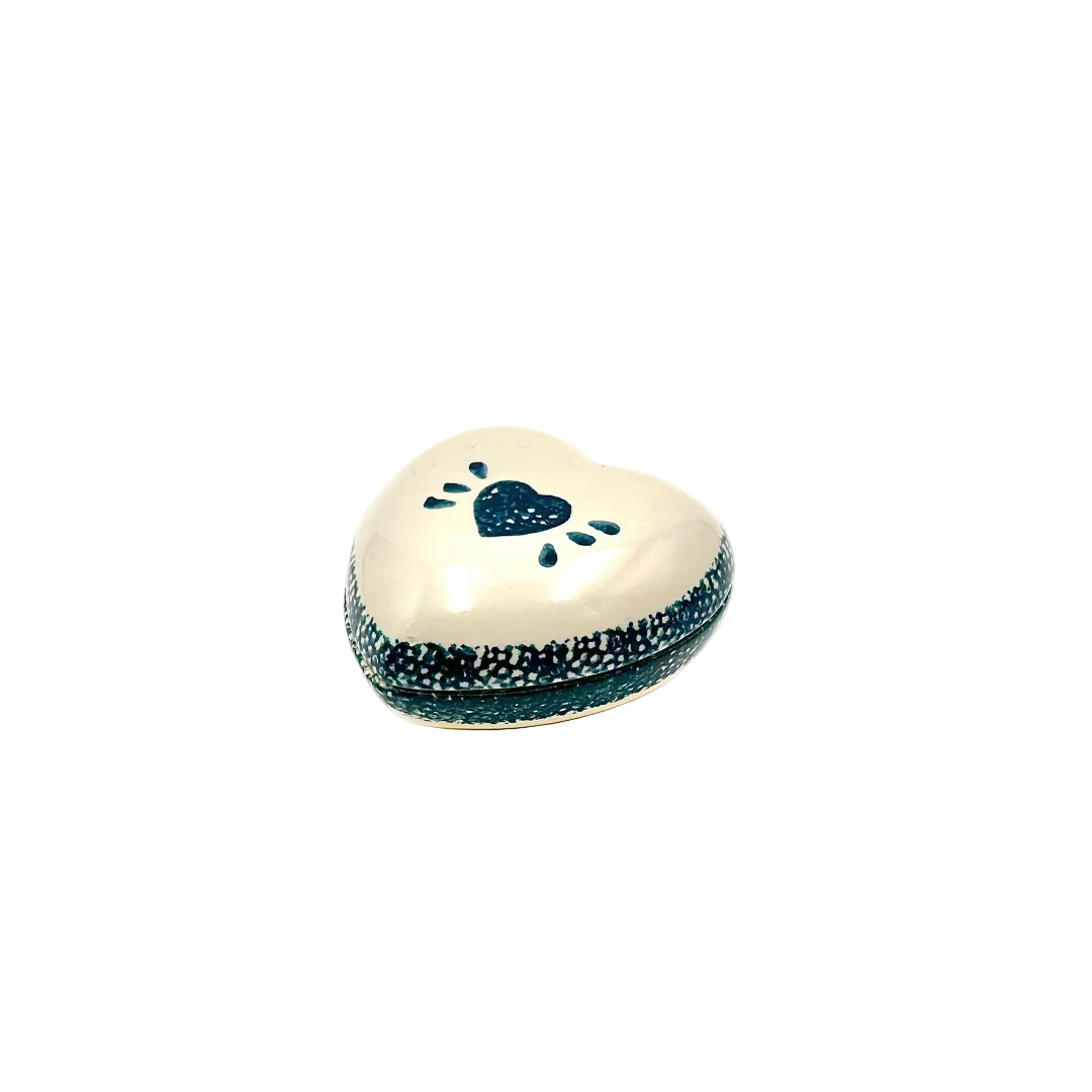 Marshall Pottery Heart Shaped Lidded Trinket Box