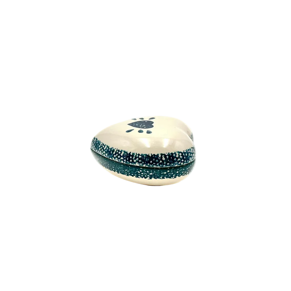 Marshall Pottery Heart Shaped Lidded Trinket Box