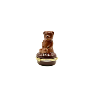 Silvestri Teddy Bear Porcelain Hinged Trinket Box