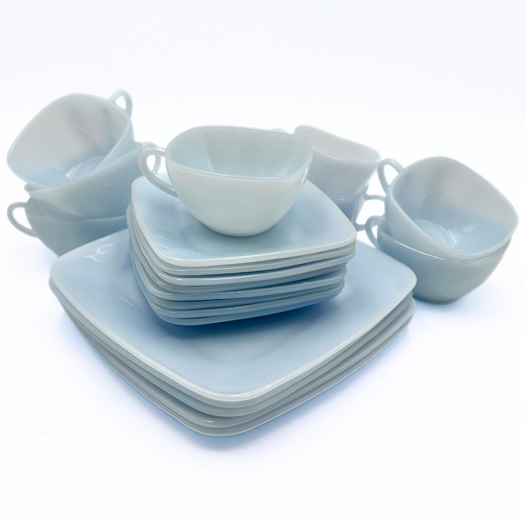 Anchor Hocking Fire-King Charm Azurite Blue 21-Piece Set