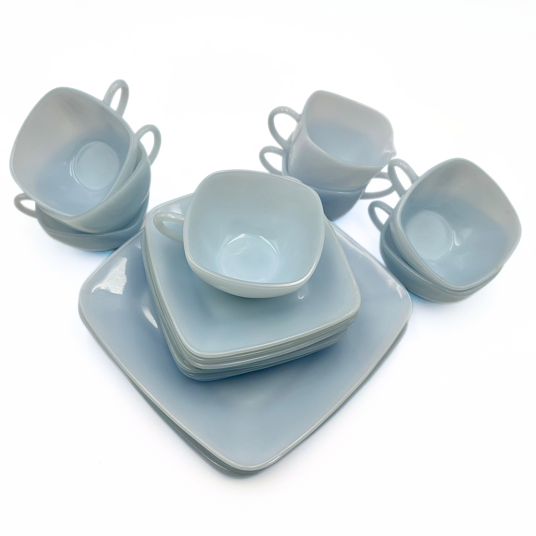 Anchor Hocking Fire-King Charm Azurite Blue 21-Piece Set