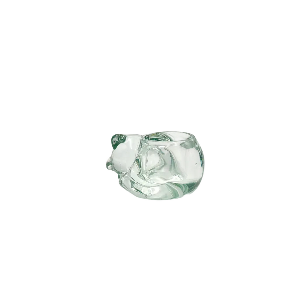 Indiana Glass Candle Lane Critters™ "The Cat" Clear Glass Votive Candle Holder
