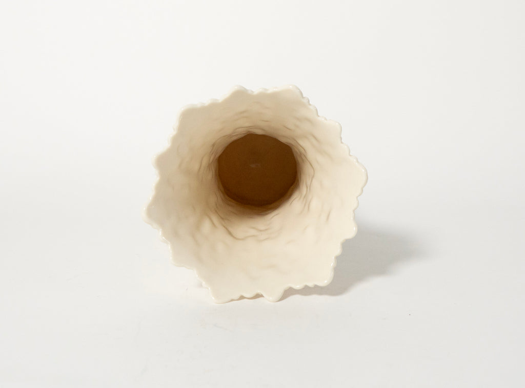 Lenox Ivory Porcelain Vase, Embossed Scroll Design