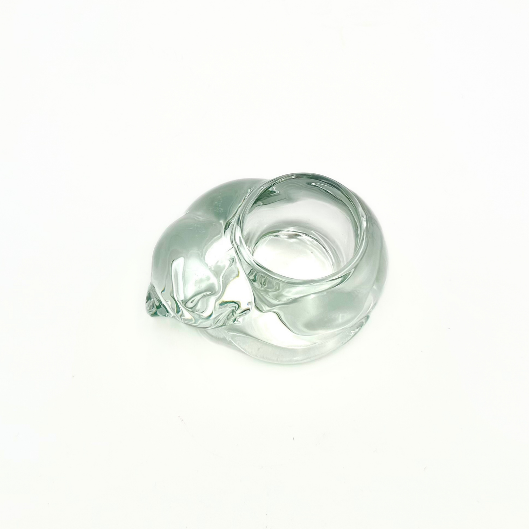 Indiana Glass Candle Lane Critters™ "The Cat" Clear Glass Votive Candle Holder