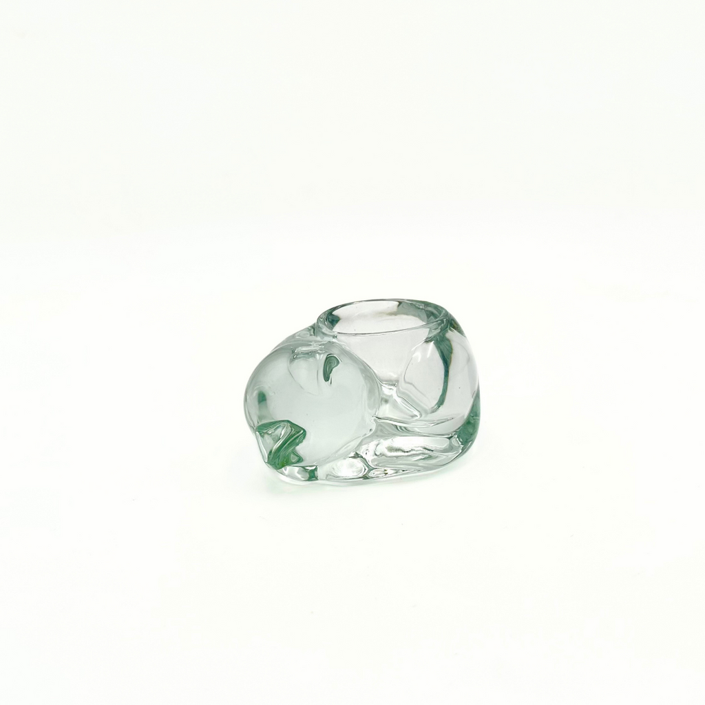 Indiana Glass Candle Lane Critters™ "The Cat" Clear Glass Votive Candle Holder