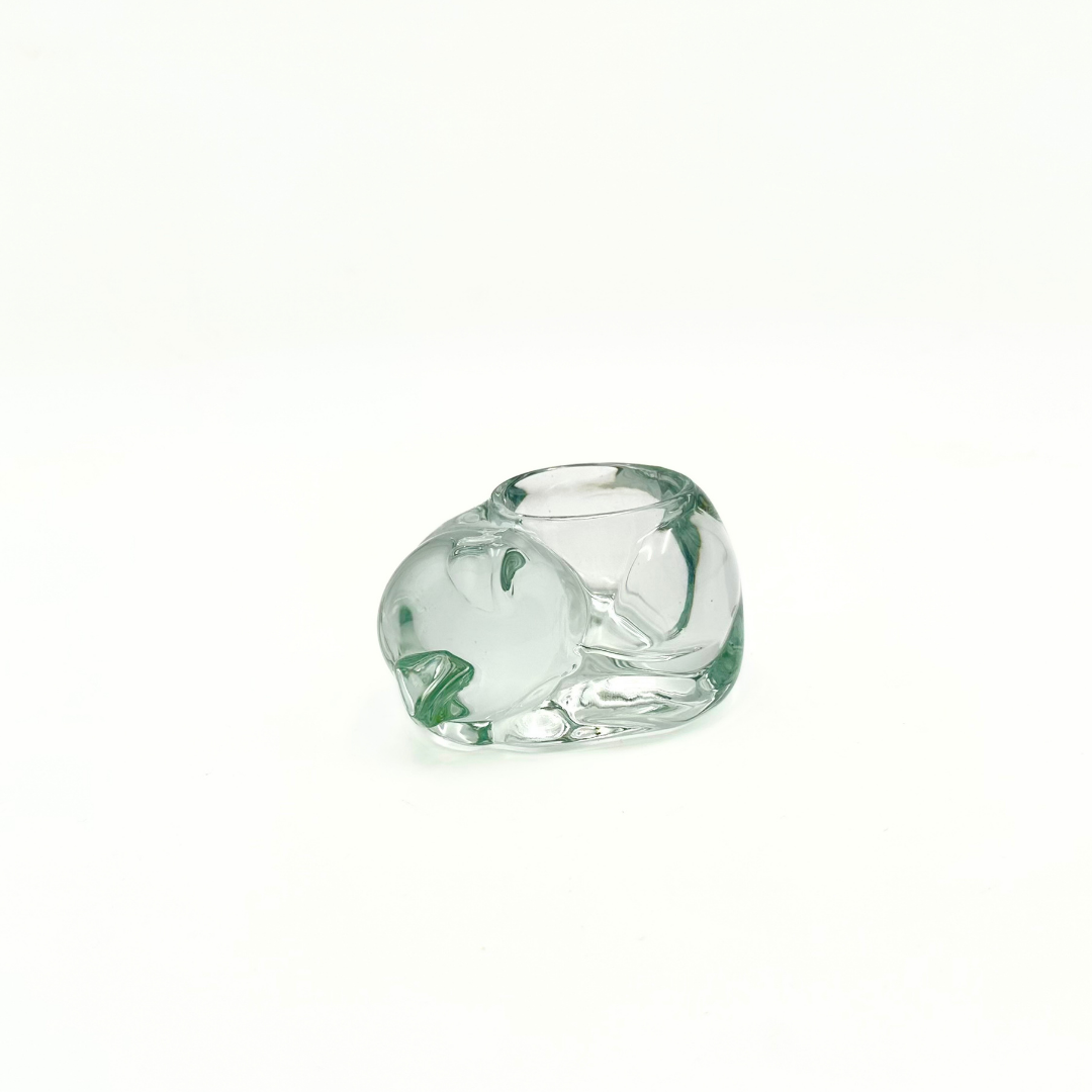 Indiana Glass Candle Lane Critters™ "The Cat" Clear Glass Votive Candle Holder