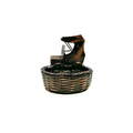 Copper Woven Wire Basket with Antique Car Figural