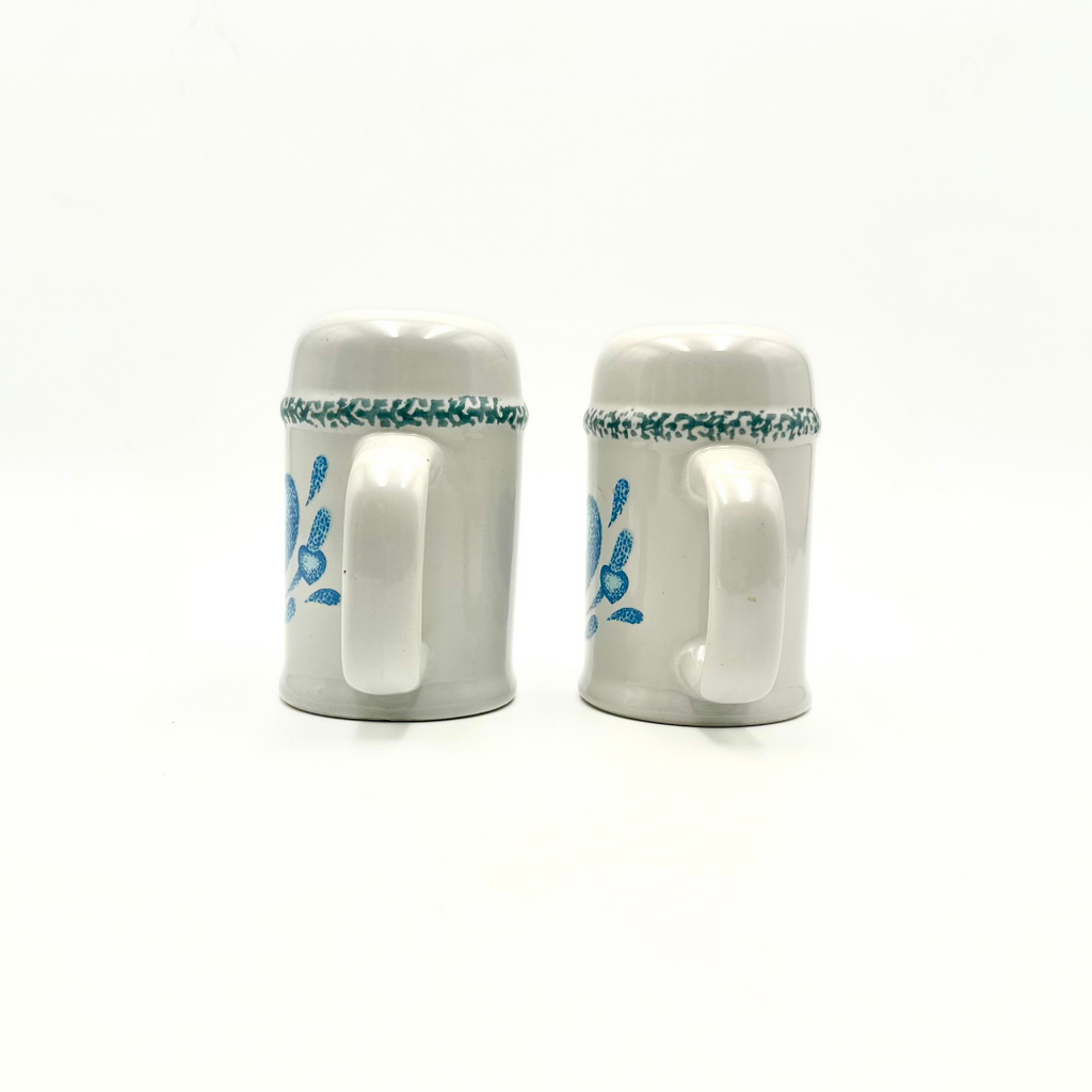 Corelle Blue Hearts Ceramic Salt & Pepper Shakers