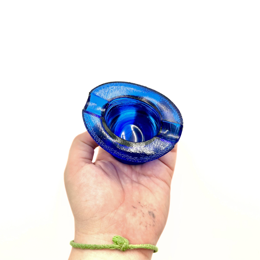 Maryland Glass Co. Cobalt Blue Top Hat Ashtray