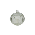 Avon Fall Harvest Glow Clear Glass Pumpkin Jar with Lid