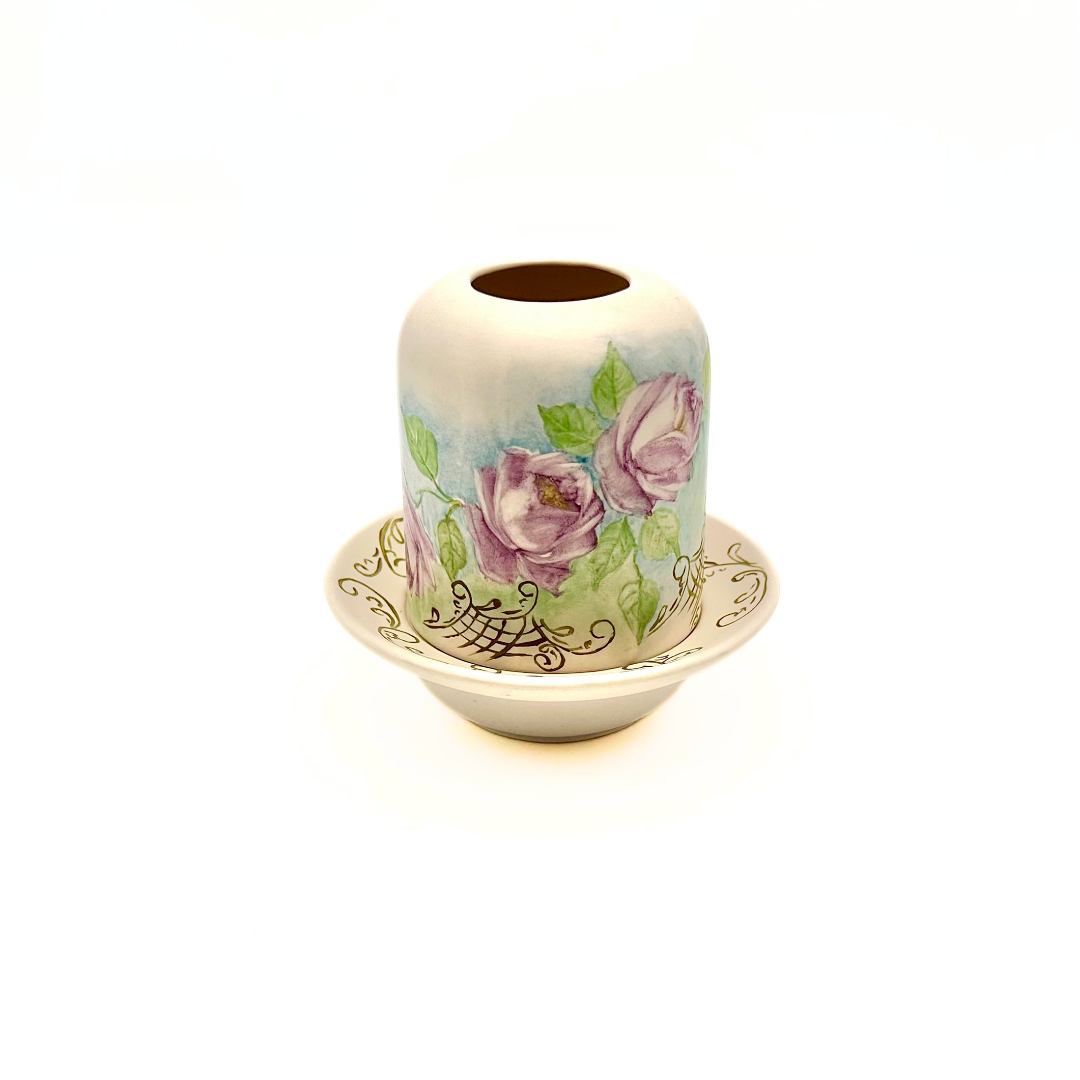 Studio Art Hand Painted Porcelain Fairy Lamp