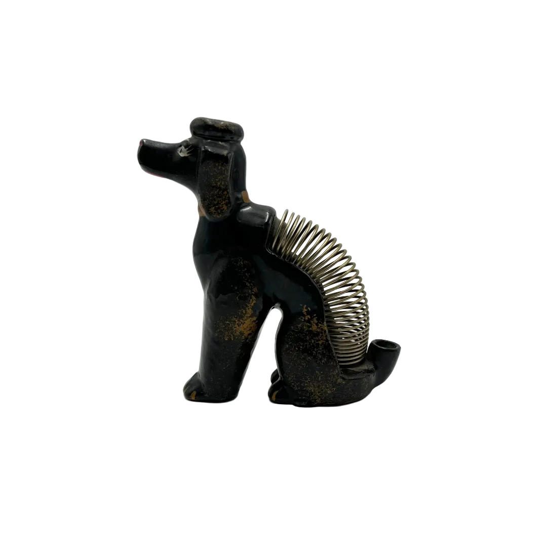 Japan 1950s Ceramic Poodle Letter Holder