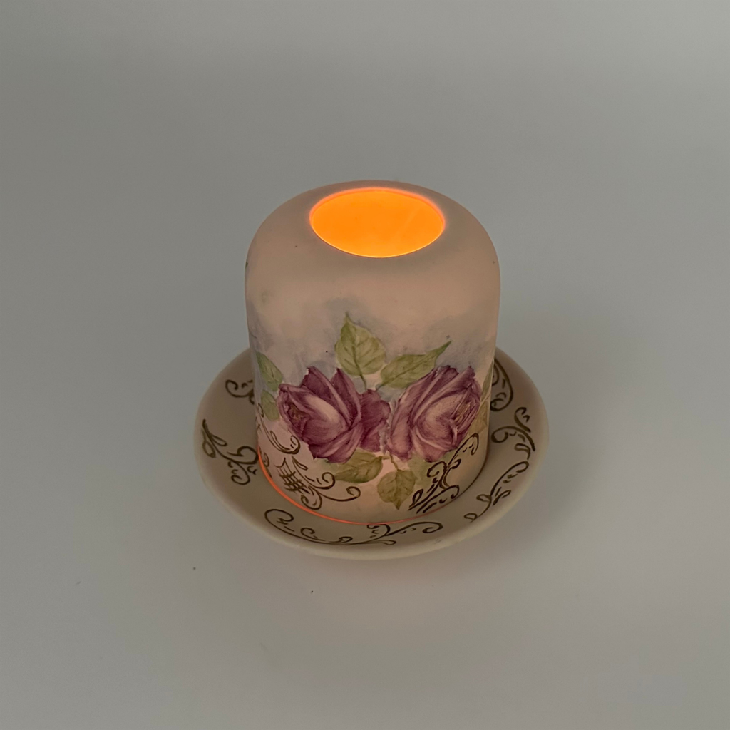 Studio Art Hand Painted Porcelain Fairy Lamp