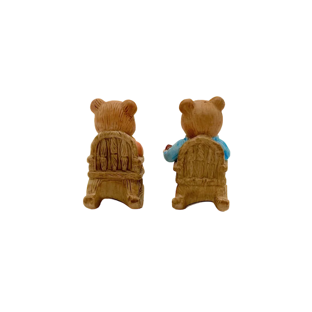 Homco Rocking Chair Bear Set