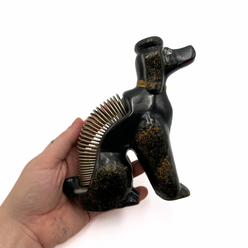 Japan 1950s Ceramic Poodle Letter Holder