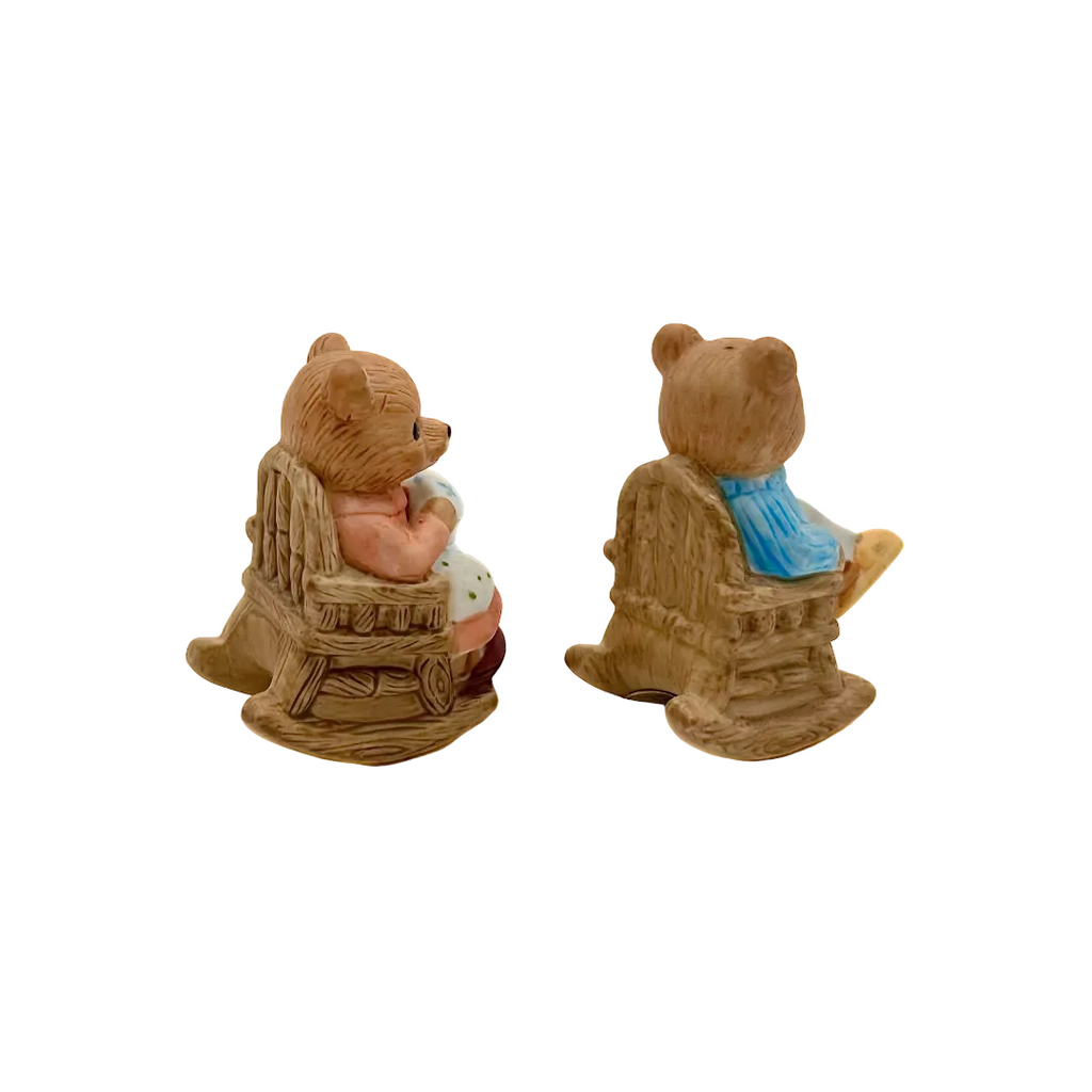 Homco Rocking Chair Bear Set