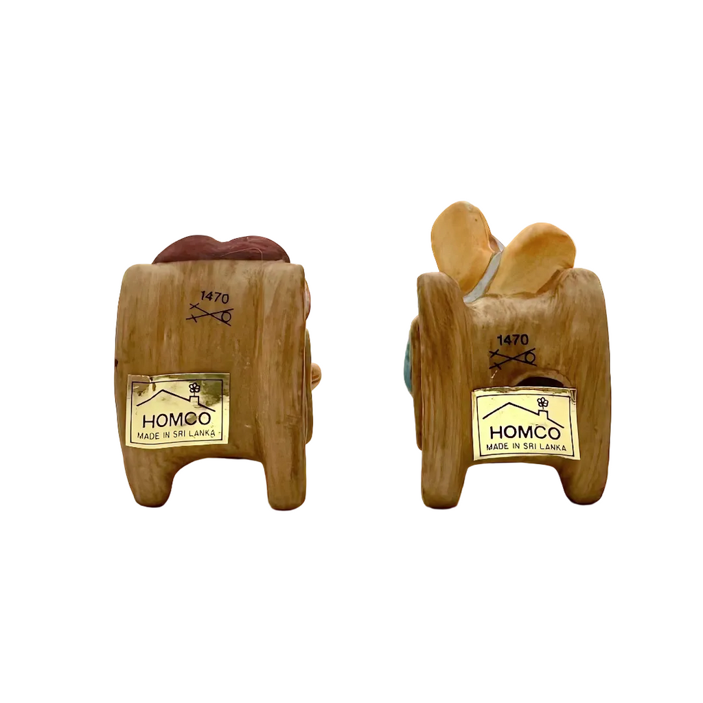 Homco Rocking Chair Bear Set