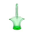 Westmoreland Green Depression Glass Brides Basket