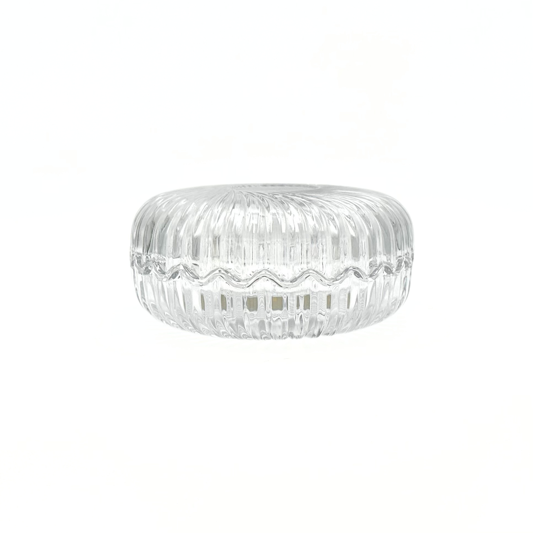 Studio Nova Japan Clear Glass Swirl Lidded Dish