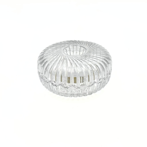Studio Nova Japan Clear Glass Swirl Lidded Dish