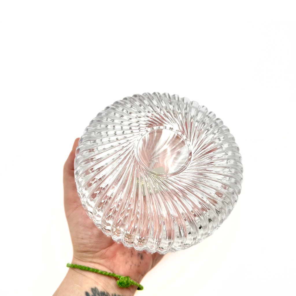 Studio Nova Japan Clear Glass Swirl Lidded Dish
