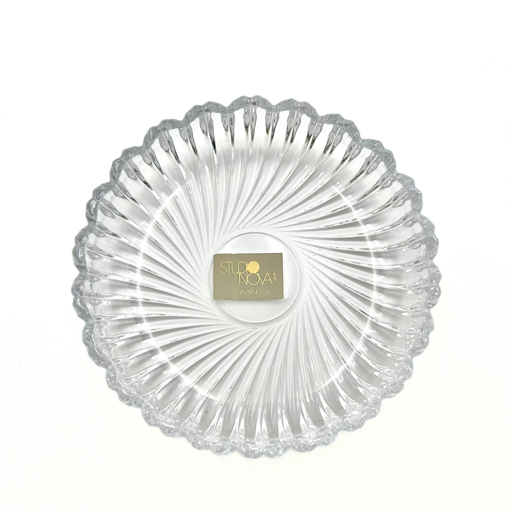 Studio Nova Japan Clear Glass Swirl Lidded Dish