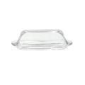 Anchor Hocking "Presence" Clear Glass Covered Butter Dish