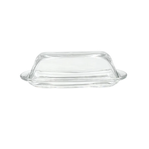Anchor Hocking "Presence" Clear Glass Covered Butter Dish