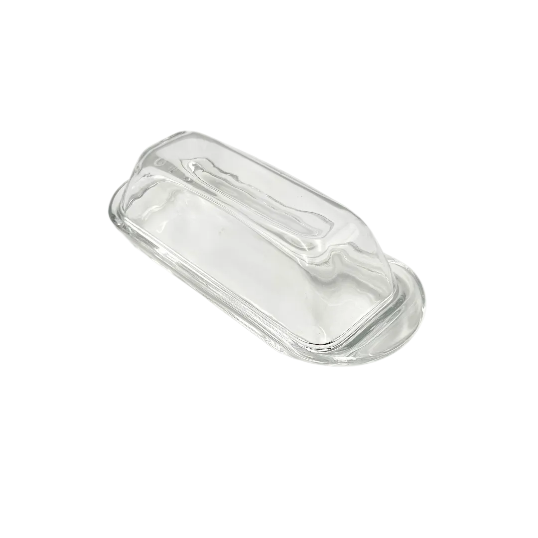 Anchor Hocking "Presence" Clear Glass Covered Butter Dish
