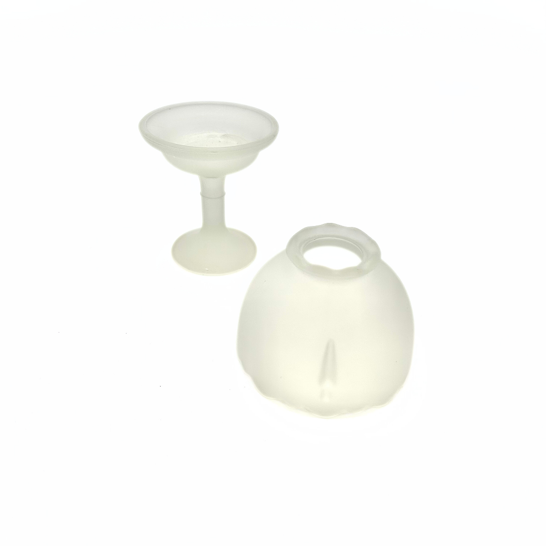 Homco Mini Frosted Satin Glass Fairy Lamp