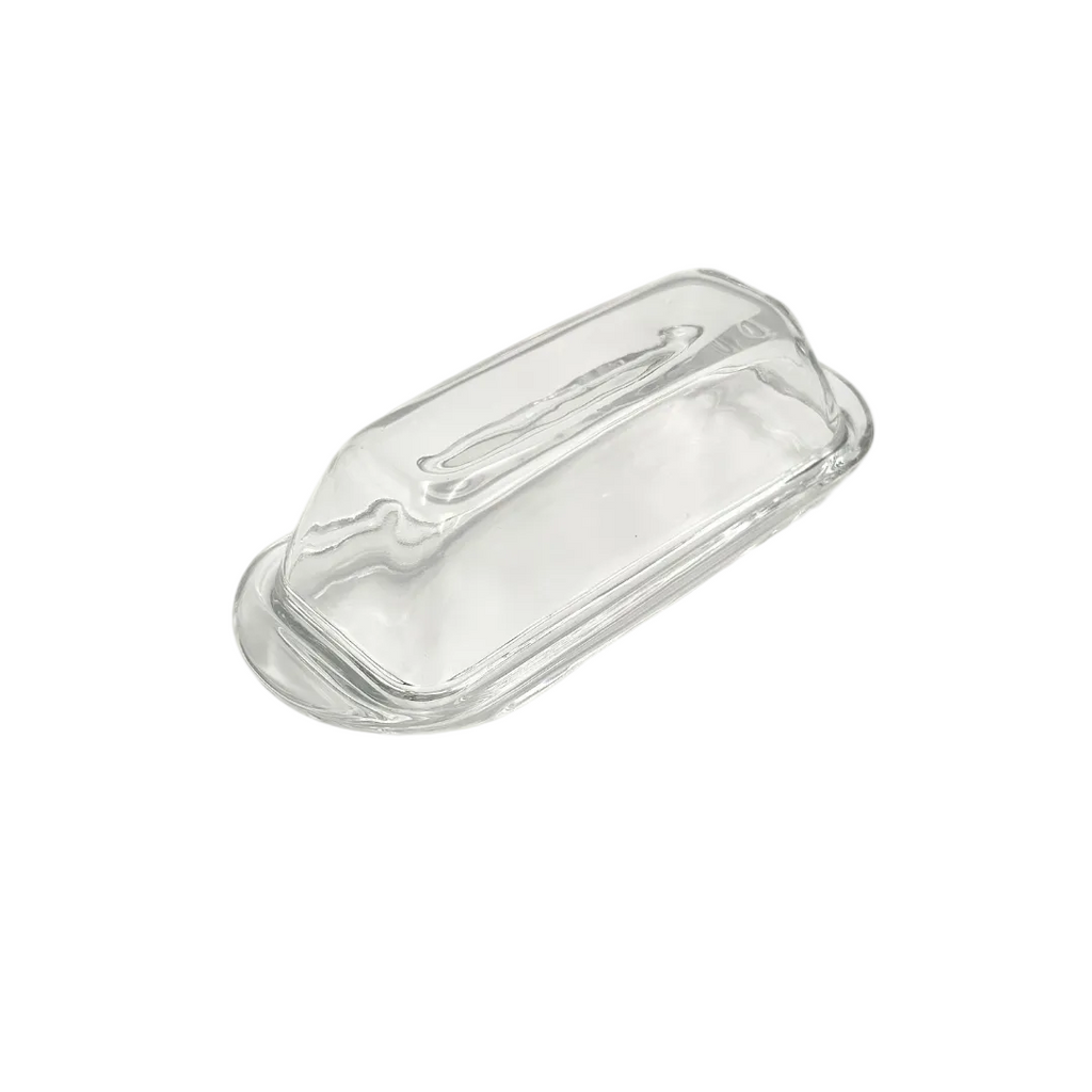Anchor Hocking "Presence" Clear Glass Covered Butter Dish