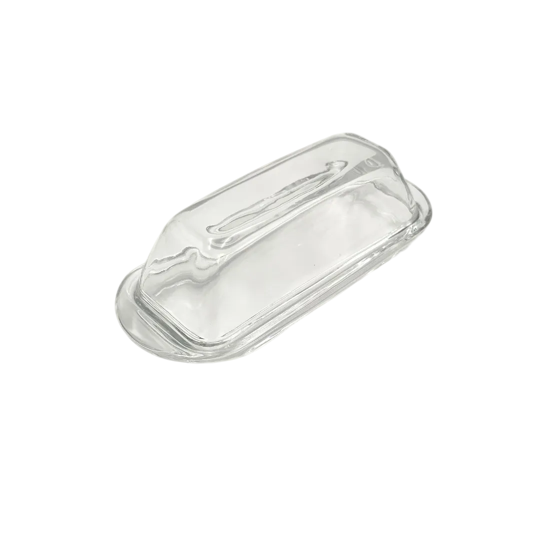 Anchor Hocking "Presence" Clear Glass Covered Butter Dish