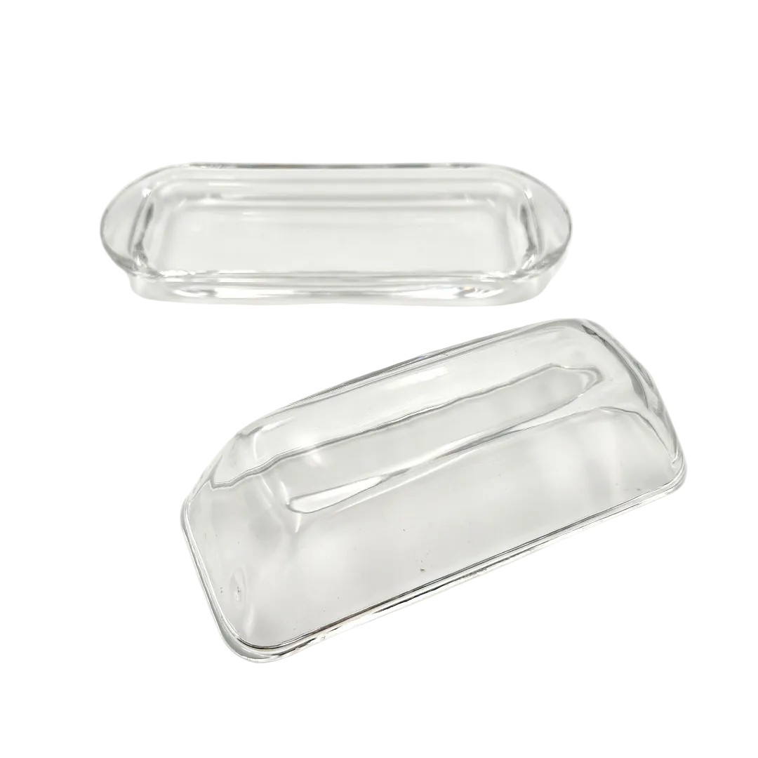 Anchor Hocking "Presence" Clear Glass Covered Butter Dish