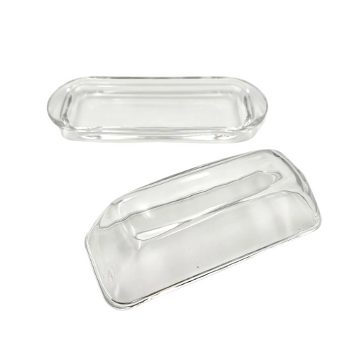 Anchor Hocking "Presence" Clear Glass Covered Butter Dish