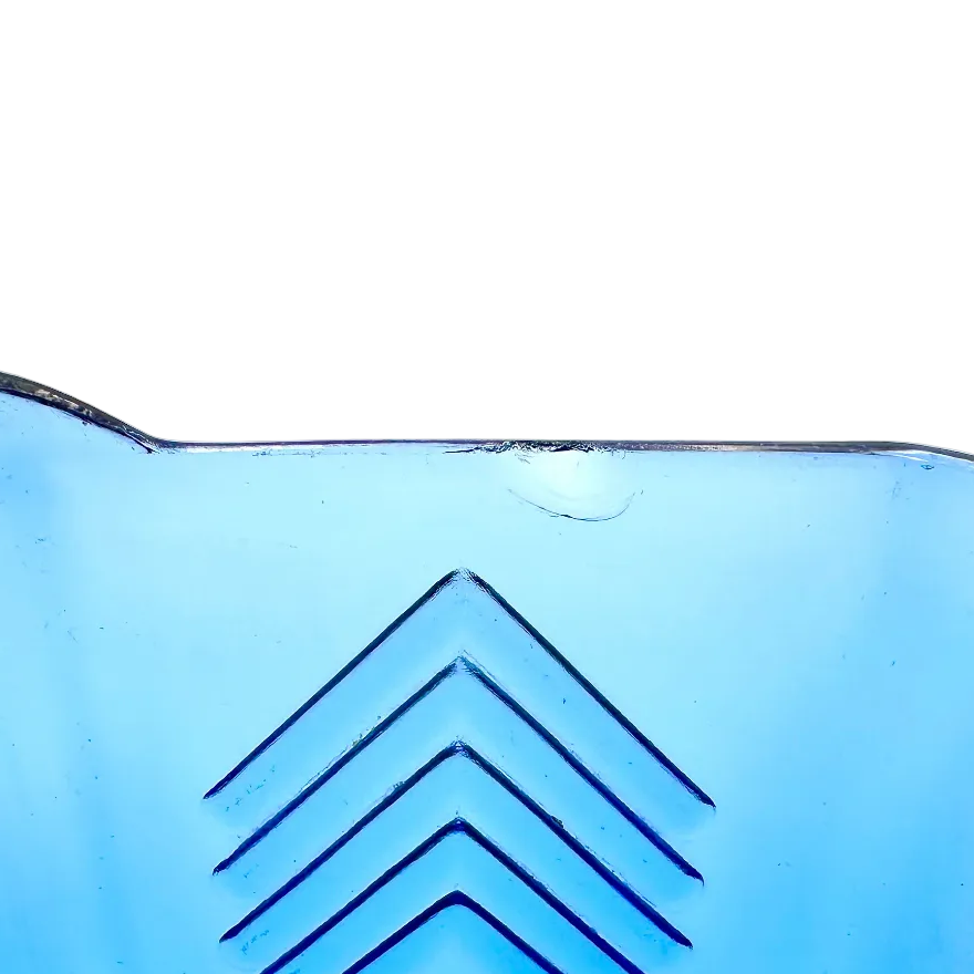 Hazel Atlas Chevron Cobalt Blue Depression Glass Creamer
