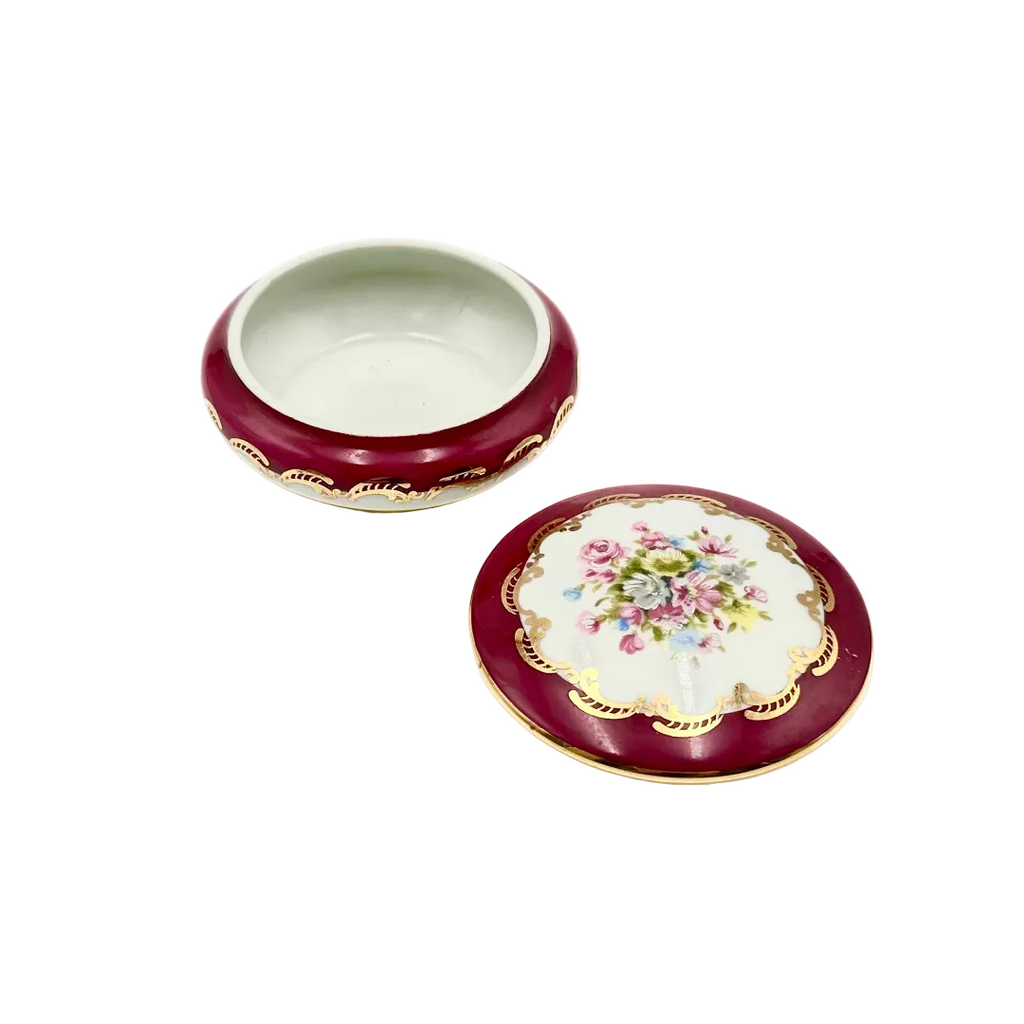 Goudeville Limoges France Porcelain Trinket Box