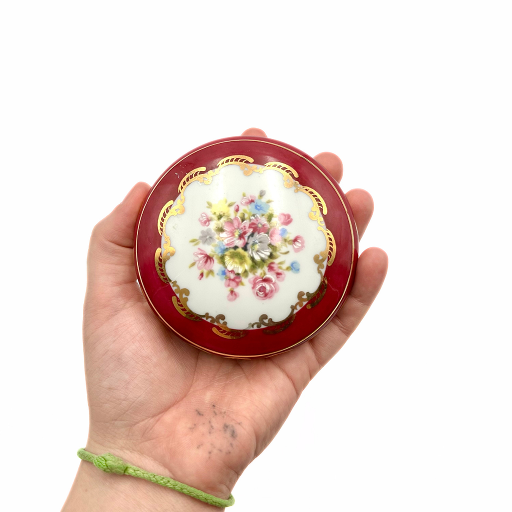 Goudeville Limoges France Porcelain Trinket Box