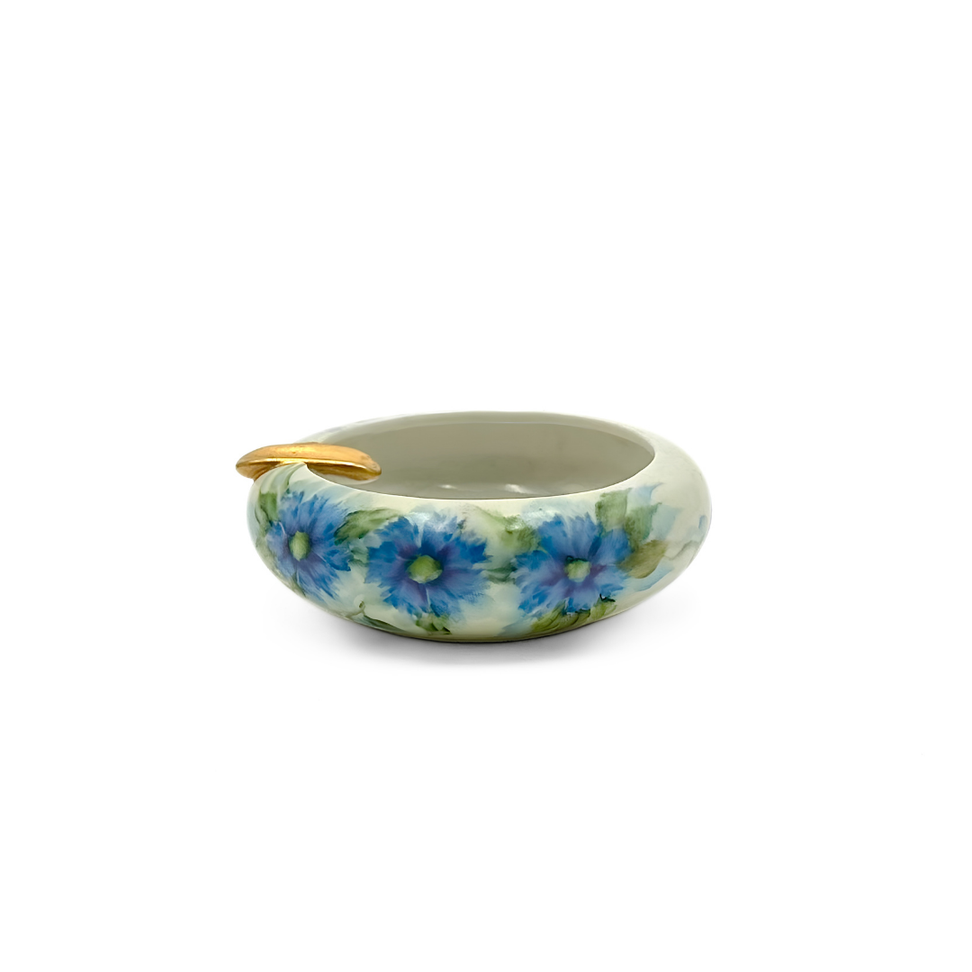 Antique Hand Painted Porcelain Ashtray