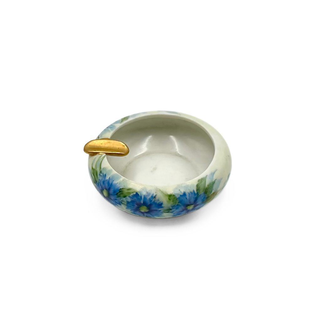 Antique Hand Painted Porcelain Ashtray
