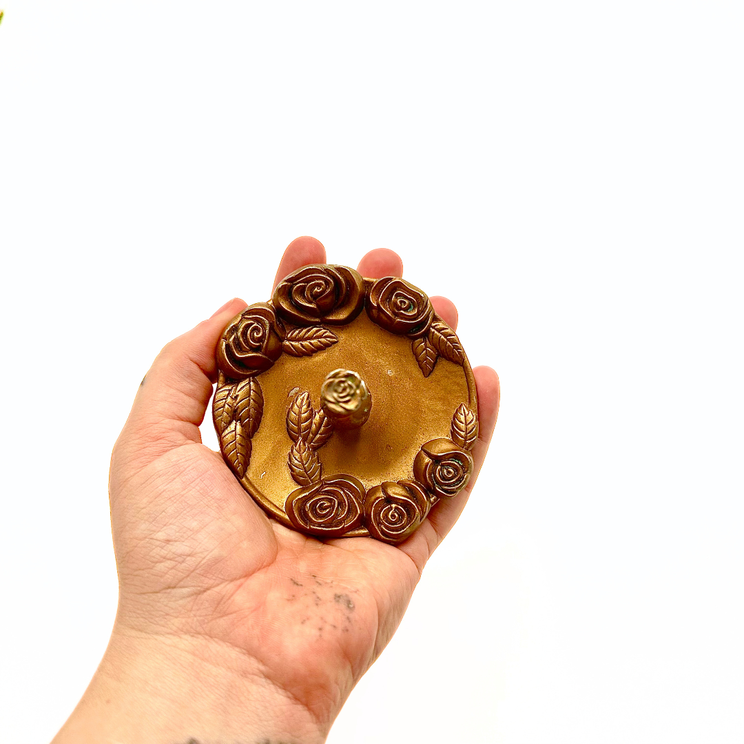 Godinger Silver Plated Rose Ring Holder Dish