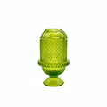 Viking Glass Green Diamond Point Fairy Lamp