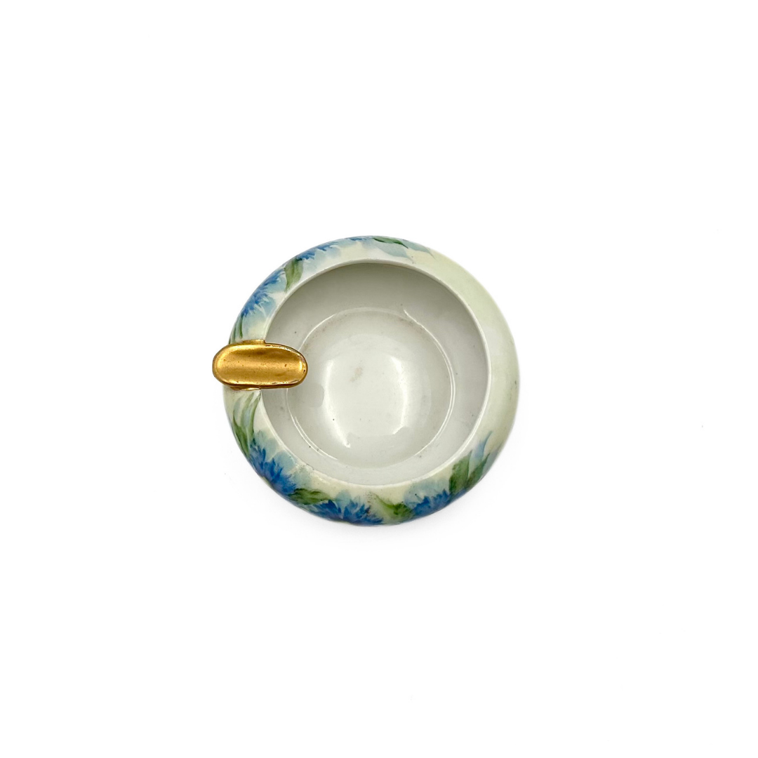 Antique Hand Painted Porcelain Ashtray